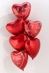  Ankara Kkesat hediye iek yolla  6 adet kirmizi folyo kalp uan balon buketi